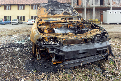 Burn-off car abandoned.
