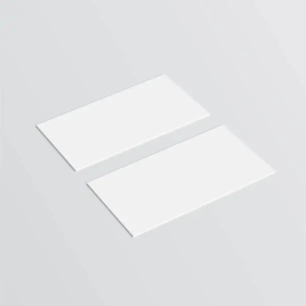 Vector illustration of Blank business cards mockup