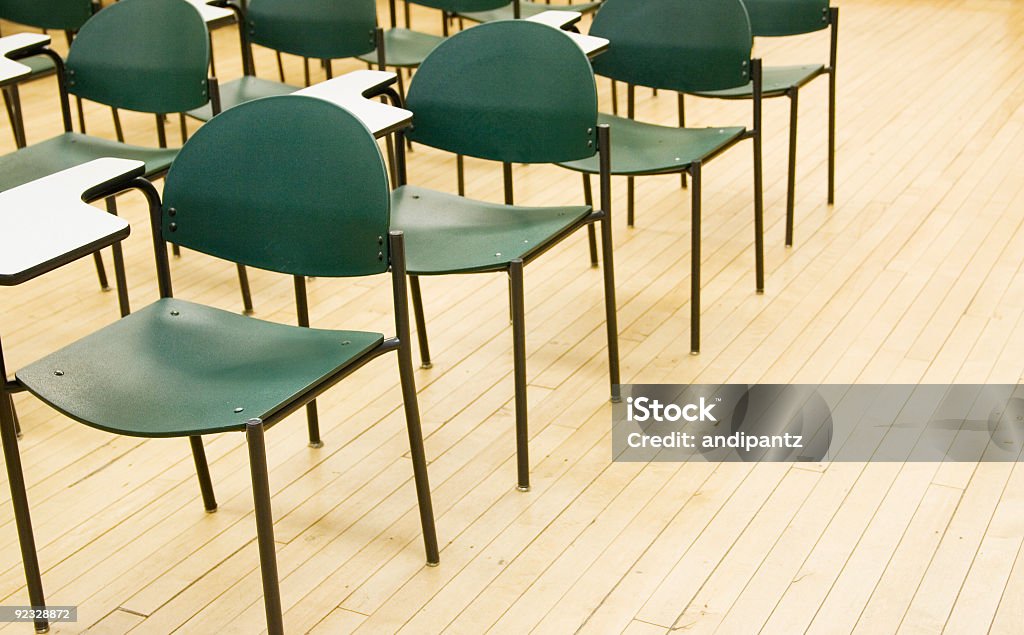 classroom desks Rows of desks in a classroom Chair Stock Photo