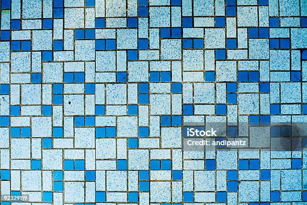 Retro Baldosas Azul Foto de stock y más banco de imágenes de Abstracto - Abstracto, Aire libre, Anticuado