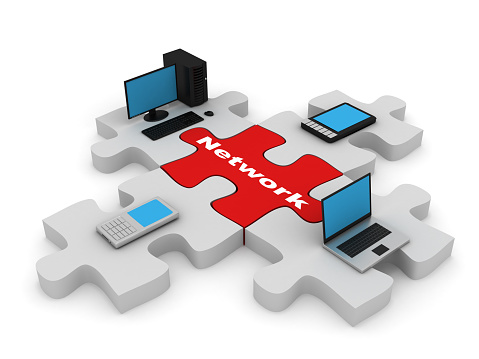 Networked Computer Serve Computer Network Server Cloud Computing Internet Technology Stock Photo ...
