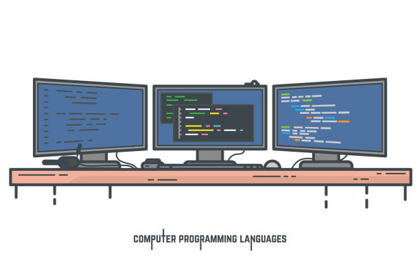 970+ Three Computer Monitors Stock Illustrations, Royalty-Free Vector ...