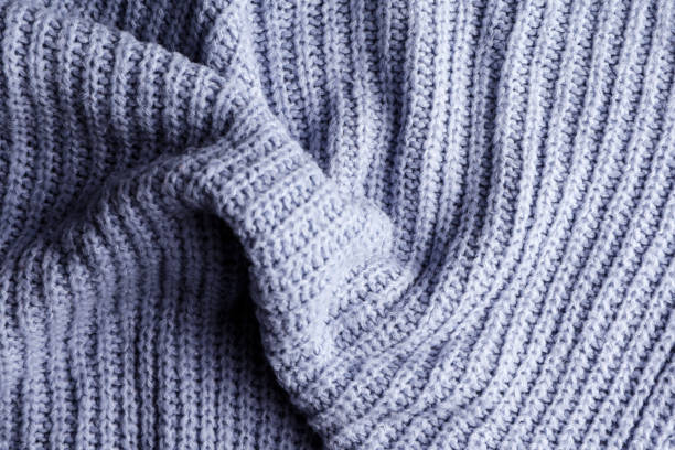 abstrato azul de tricô textura de pano - sweater cardigan knitting blue - fotografias e filmes do acervo