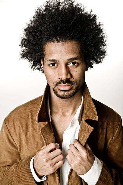 istock Big afro man staring into the camera with serious look 92330869