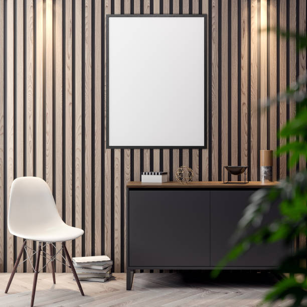 istock Mockup Poster in the interior, 3D illustration of a modern design 923309570