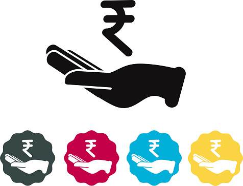 Bank Loan Of Indian Rupee Icon Stock Illustration - Download Image Now