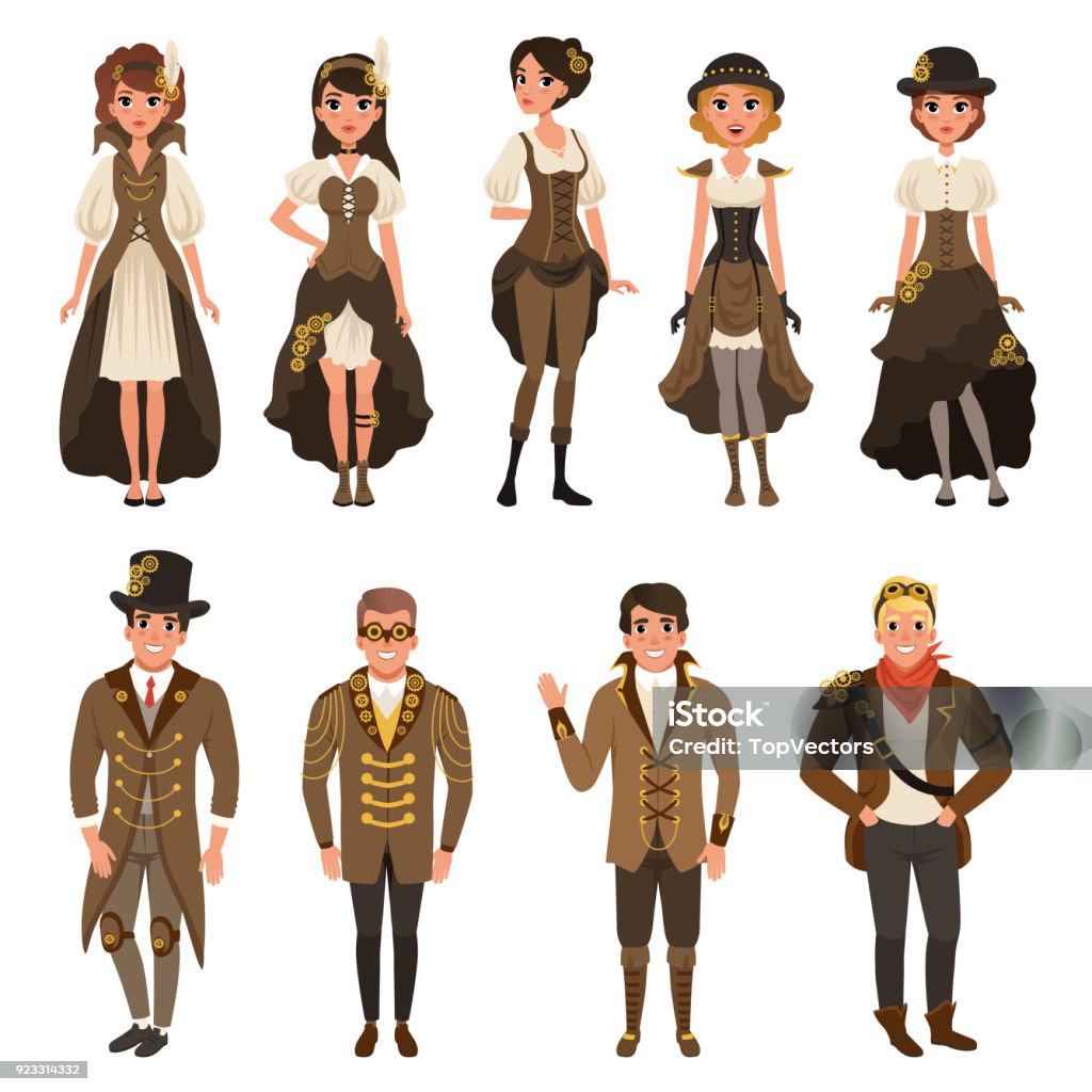Ilustración de Personas Vestidas Con Ropa Histórica Hombre Y Mujer Con Fantasía Marrón Traje Set Vector Ilustraciones Sobre Un Fondo Blanco y más Vectores Libres de Derechos de Adulto - iStock Ilustración de Personas Vestidas Con Ropa Histórica Hombre Y Mujer Con Fantasía Marrón Traje Set Vector Ilustraciones Sobre Un Fondo Blanco y más Vectores Libres de Derechos de Adulto - iStock