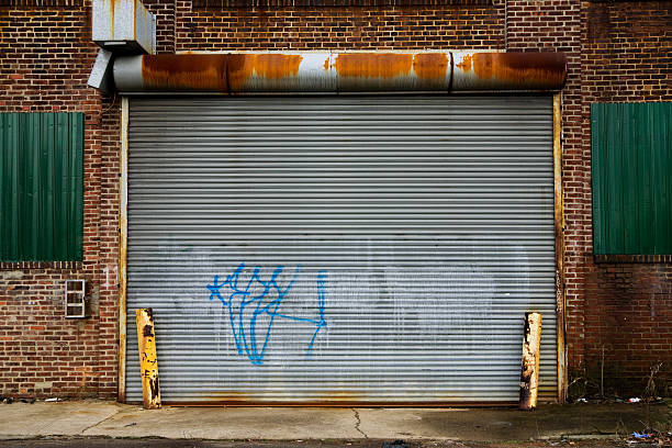 graffiti garage  boarded up photos stock pictures, royalty-free photos & images