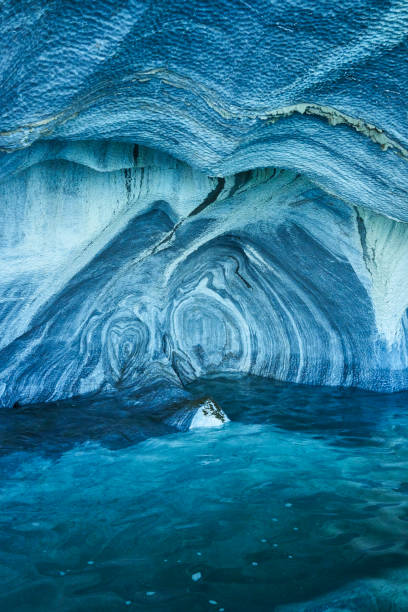 The Marble Caves of Patagonia, Chile. Turquoise colors and splendid shapes create imagery of unearthly beauty carved out by nature.