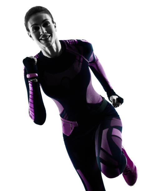 istock woman runner running jogger jogging isolated silhouette shadow 923341564
