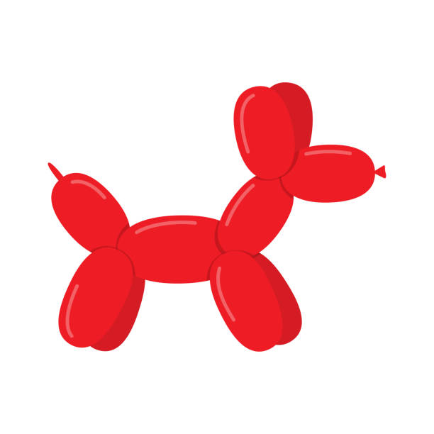 illustrations, cliparts, dessins animés et icônes de jouet de chien chiot - balloon twisted shape animal