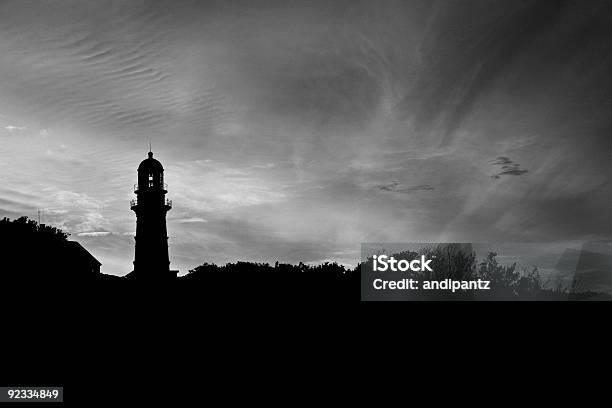 Cape Elizabeth Lighthouse Stock Photo - Download Image Now - Architecture, Black And White, Building Exterior
