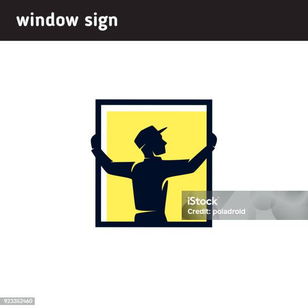 Icon Production Or Installation Of Windows Stock Illustration - Download Image Now - Window, Logo, Installing