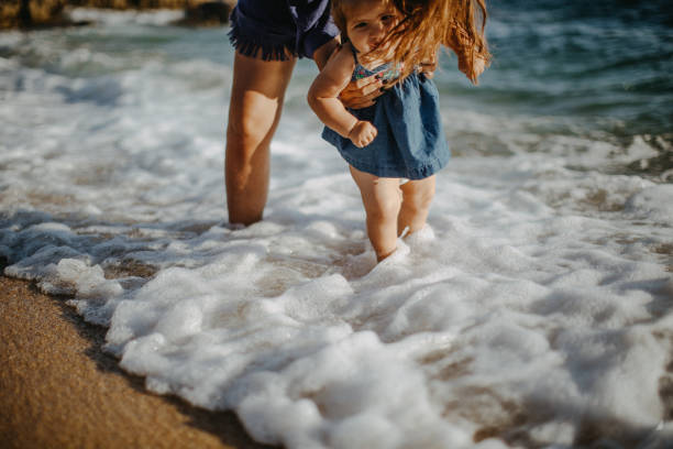 istock Mother and daughter on the beach 923360134