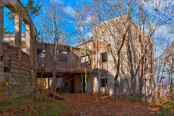 istock Abandoned restaurant on Mount Akhun, Sochi, Russia 923371846