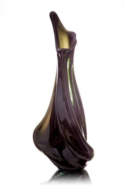 istock Vintage glass vase isolated on white background 923382684