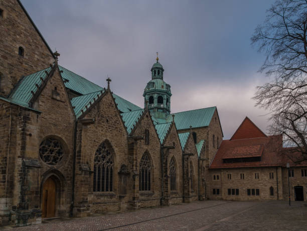 istock The Hildesheim Cathedral against sky, Germany 923383728