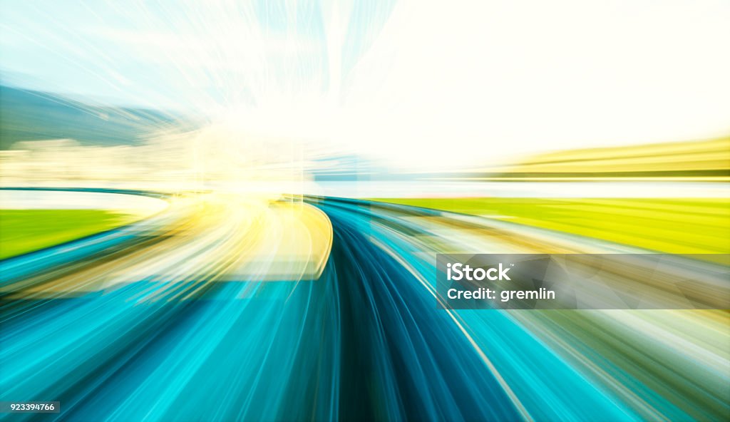 VR simulation of speeding near the lake VR simulation of speeding near the lake. Speed Stock Photo