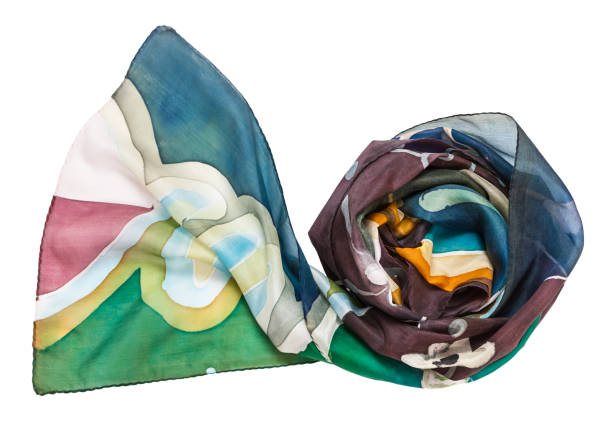 istock rolled batik silk scarf with floral ornament 923397072