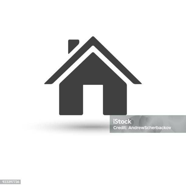 Home House Icon Isolated On White Background Stock Illustration - Download Image Now - House, Icon Symbol, Residential Building