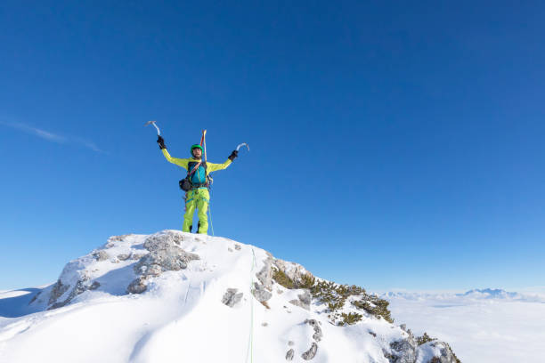 istock Ski Touring - Freerider at  Summit - Mount Kampenwand, Alps 923398464