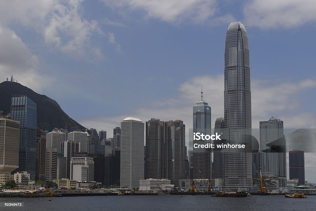 Гонконга Skyline - Стоковые фото Des Voeux Road West роялти-фри