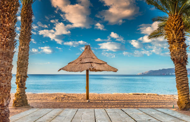 istock Central public beach of Eilat 923405414