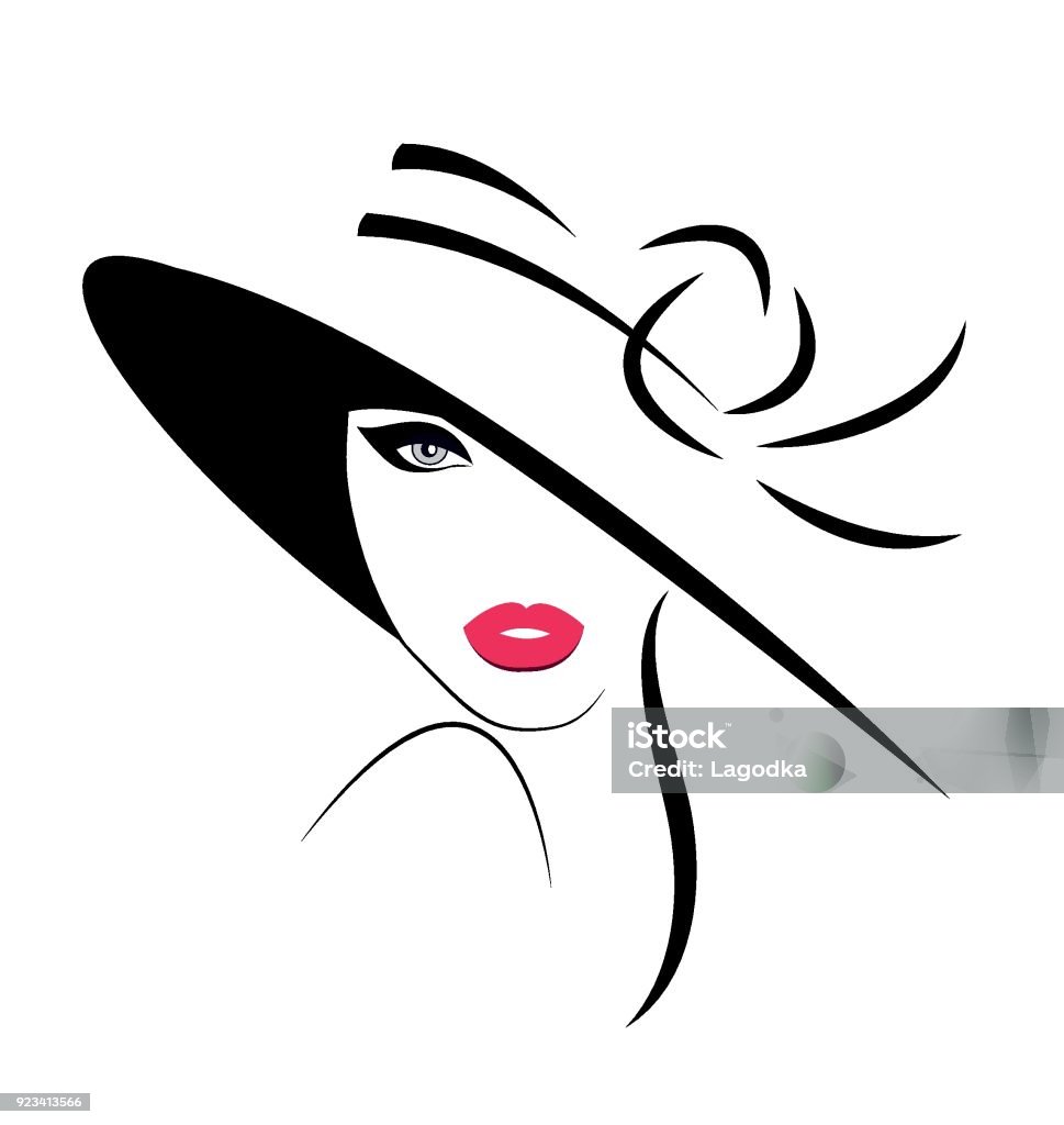 Young Woman in hat Young Woman in hat. Vector illustration Women stock vector