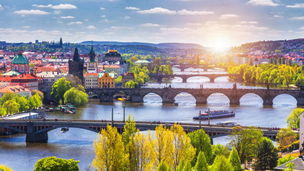 istock Spring day in the city, Prague, Czech Republic 923413626