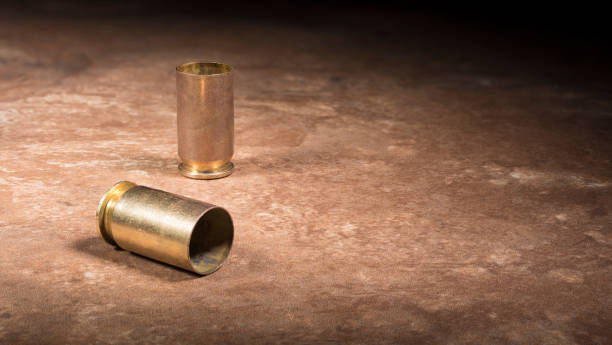 istock Handgun brass on the floor 923414488