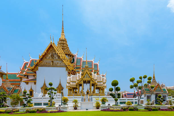 Asian architecture in Bangkok Far East architecture, Grand Royal Palace, Bangkok, Thailand. grand palace bangkok stock pictures, royalty-free photos & images