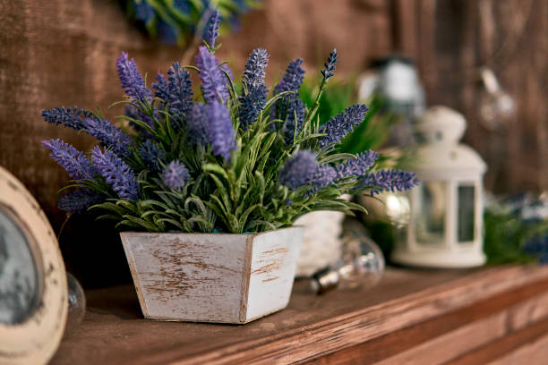 istock pot of lavender on the shelf 923430844