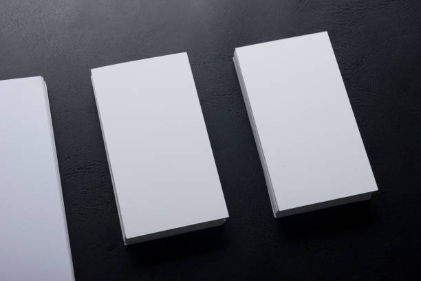 istock Business cards Mockup on color background. Flat Lay. copy space for text 923435388
