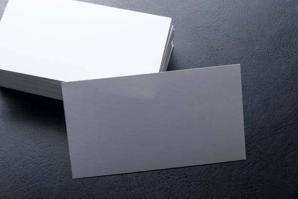 istock Business cards Mockup on color background. Flat Lay. copy space for text 923435428