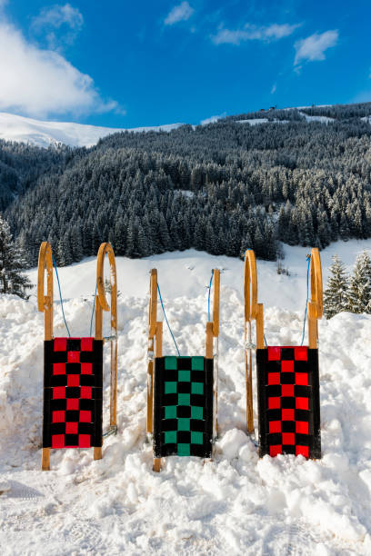 istock Sled in winter landscape 923437870