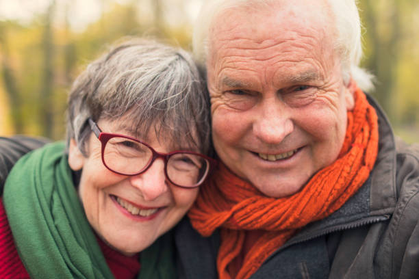istock Up close portrait of two seniors 923444840