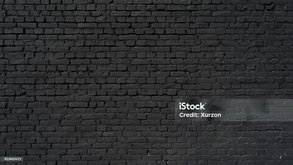 Noir mur de briques - Photo de Mur libre de droits