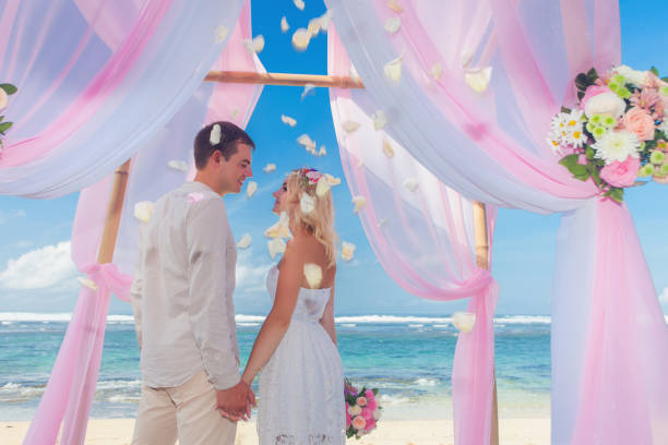 istock wedding couple just married 923466942