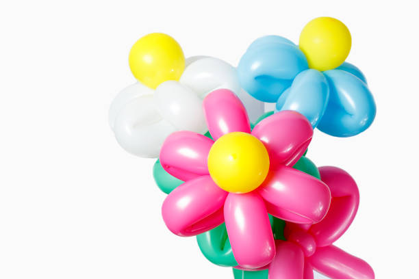 istock Beautiful bouquet of multi-colored inflatable balloons isolate 923470454
