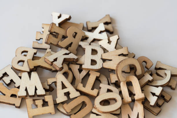 istock flat lay wooden letters, close up, white background 923476398