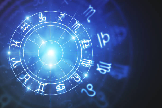 Creative zodiac backdrop Creative glowing astrologic zodiac horoscope backdrop. Astrology concept. 3D Rendering astrology stock pictures, royalty-free photos & images