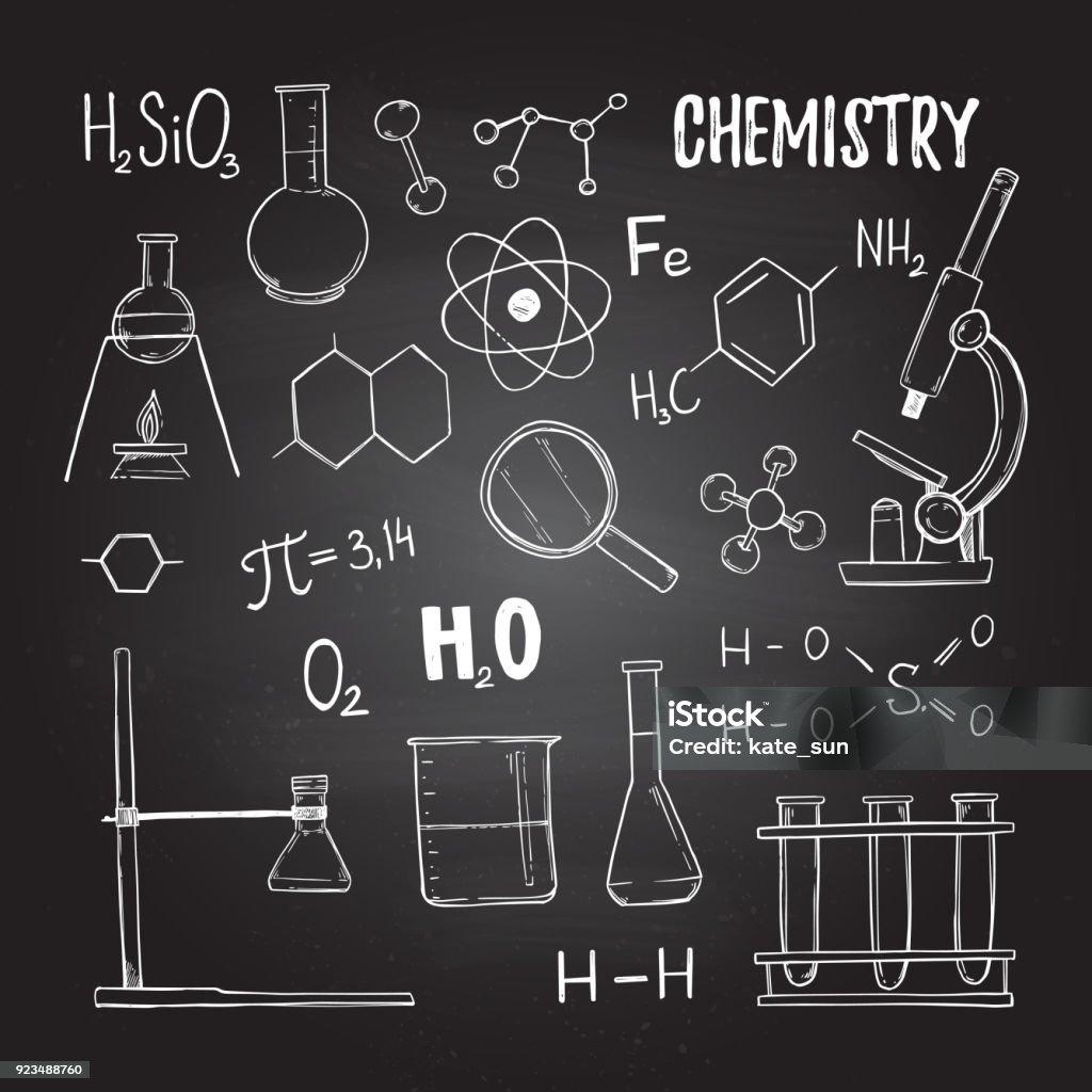 Ảnh Minh Họa Vector Vẽ Tay Hóa Học Các Nguyên Tố Hóa Học Ống ...