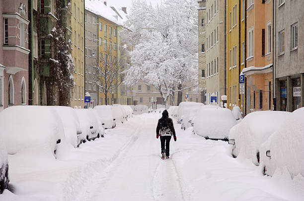 Strade di neve - foto stock