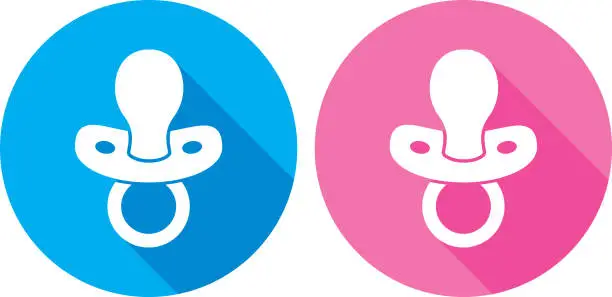 Vector illustration of Pacifier Icon Silhouette