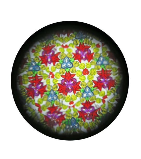 Childrens' colorful kaleidoscope isolated with clipping path