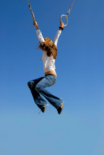 istock People : Woman Sky Gymnastics 92350281