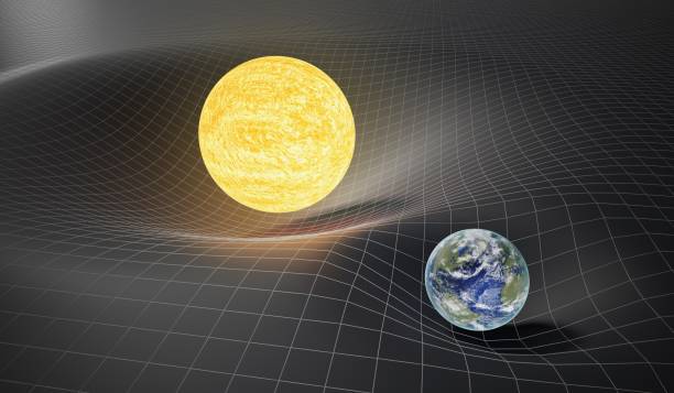 Gravity And General Theory Of Relativity Concept Earth And Sun On Distorted  Spacetime 3d Rendered Illustration Stock Photo - Download Image Now - iStock