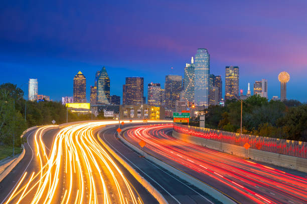 istock Dallas downtown skyline at twilight, Texas 923519768