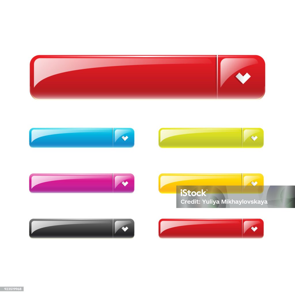 Menu Button Contents Vector Web Menu Buttons Set For Business Site Stock Illustration ...