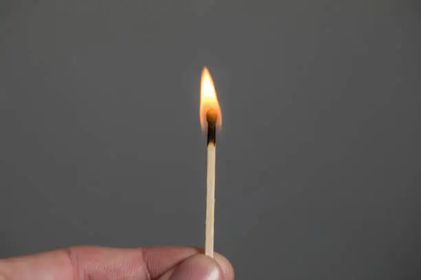 Photo of Match In A Hand Burning